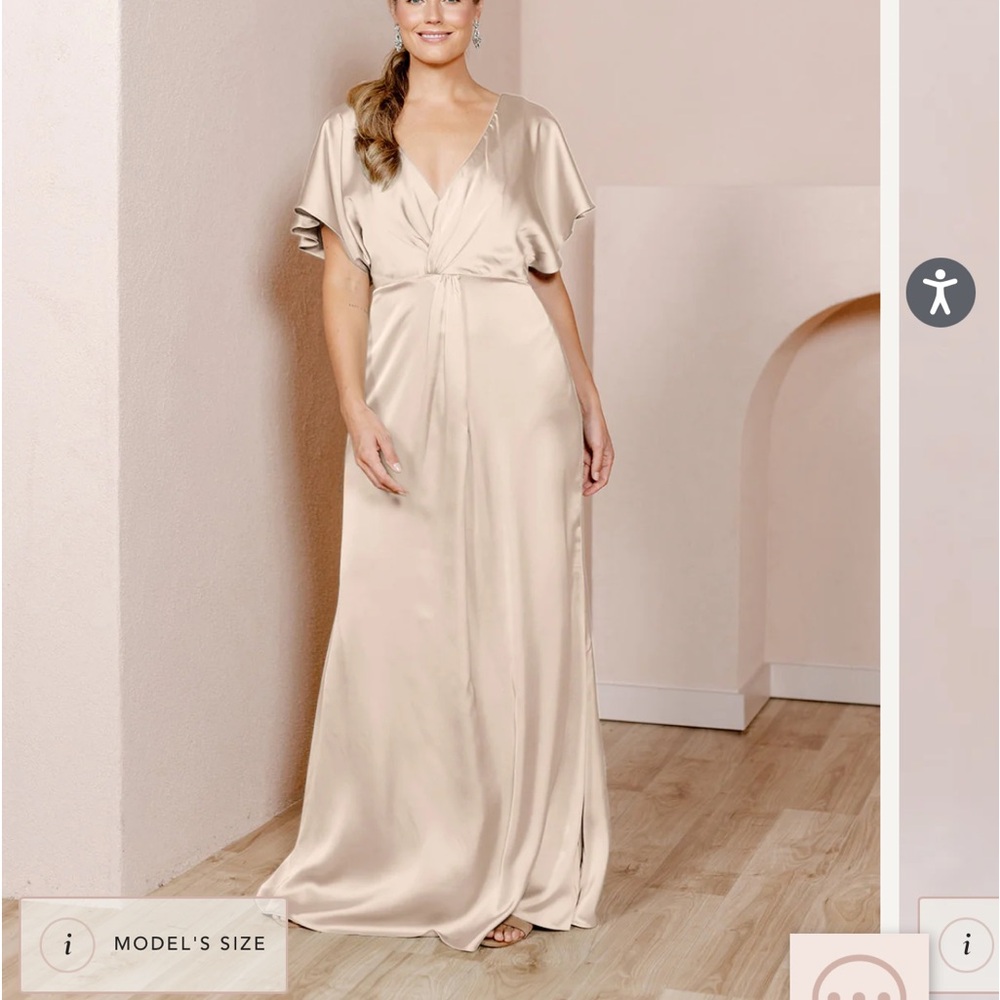Gold champagne bridesmaid dress worn once!